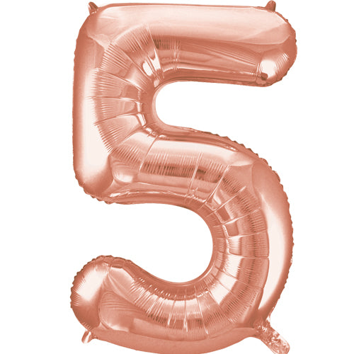 Number 5 Foil Shaped Balloon - Available in 6 colours