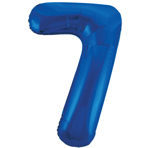 Number 7 Foil Shaped Balloon - Available in 6 colours