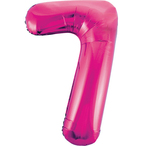 Number 7 Foil Shaped Balloon - Available in 6 colours