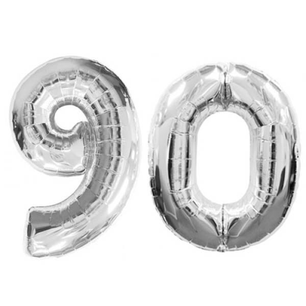 Number 90 Foil Shaped Balloons - Available in 6 colours – beautiful ...