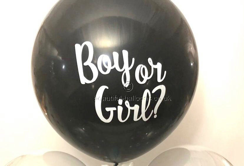 Uninflated * 3ft Circular Gender Reveal Balloon kit in PINK