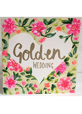 Floral Golden Wedding Anniversary Card