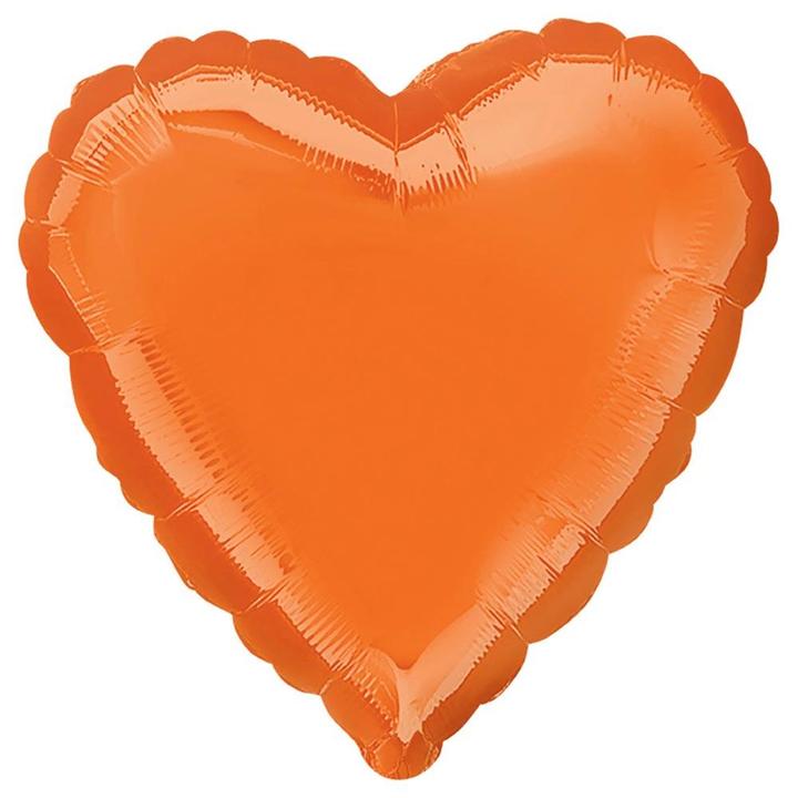 Foil 18" Heart in Orange