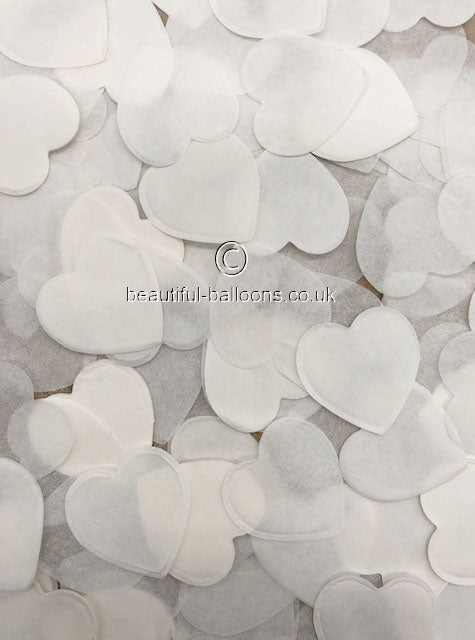 White heart tissue paper confetti table decoration, Wedding confetti, Bride to be parties