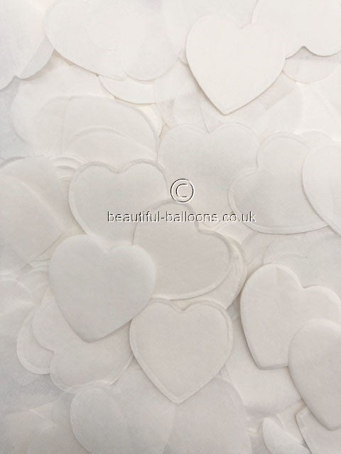 White heart tissue paper confetti table decoration, Wedding confetti, Bride to be parties