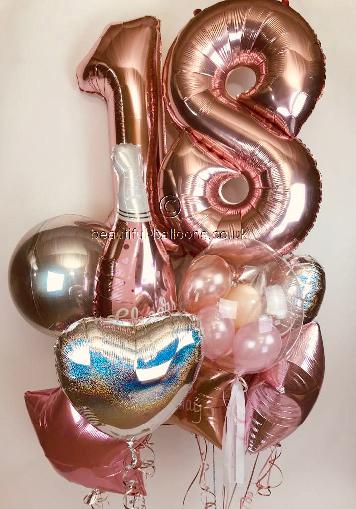 Number 18 Foil Shaped Balloon - Available in 6 colours